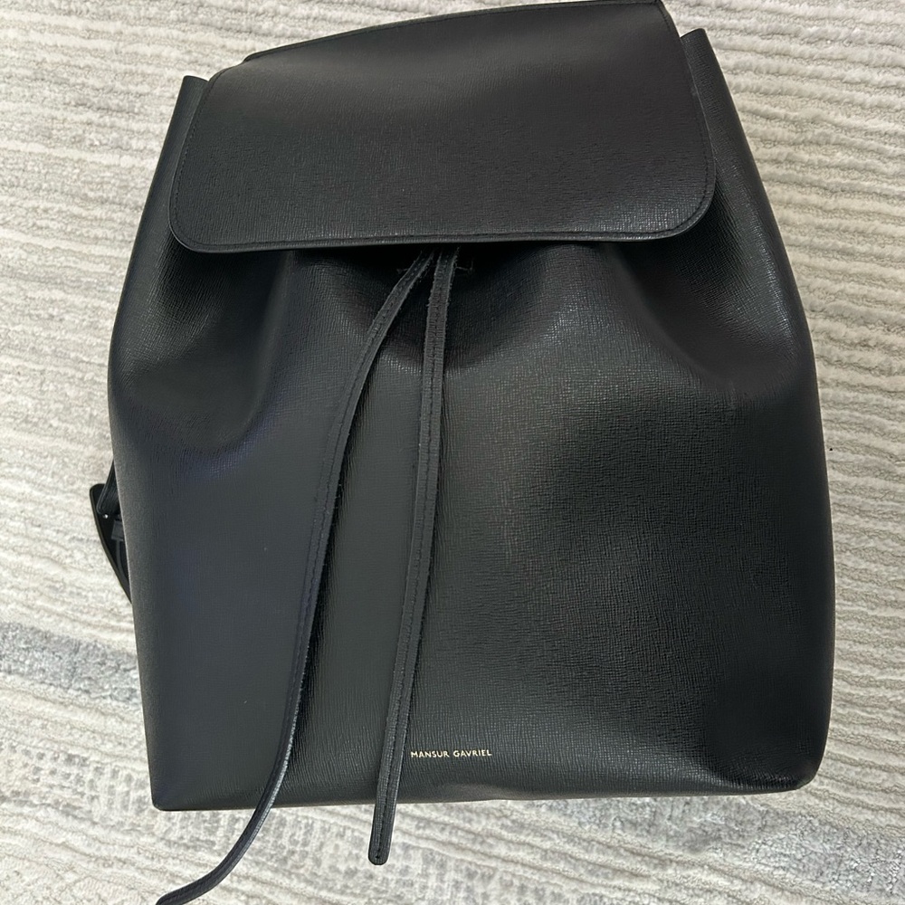 Mansur Gavriel Black Leather Backpack